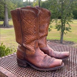 Dan Post stamped leather western cowboy boots